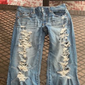 Ripped boyfriend jeans